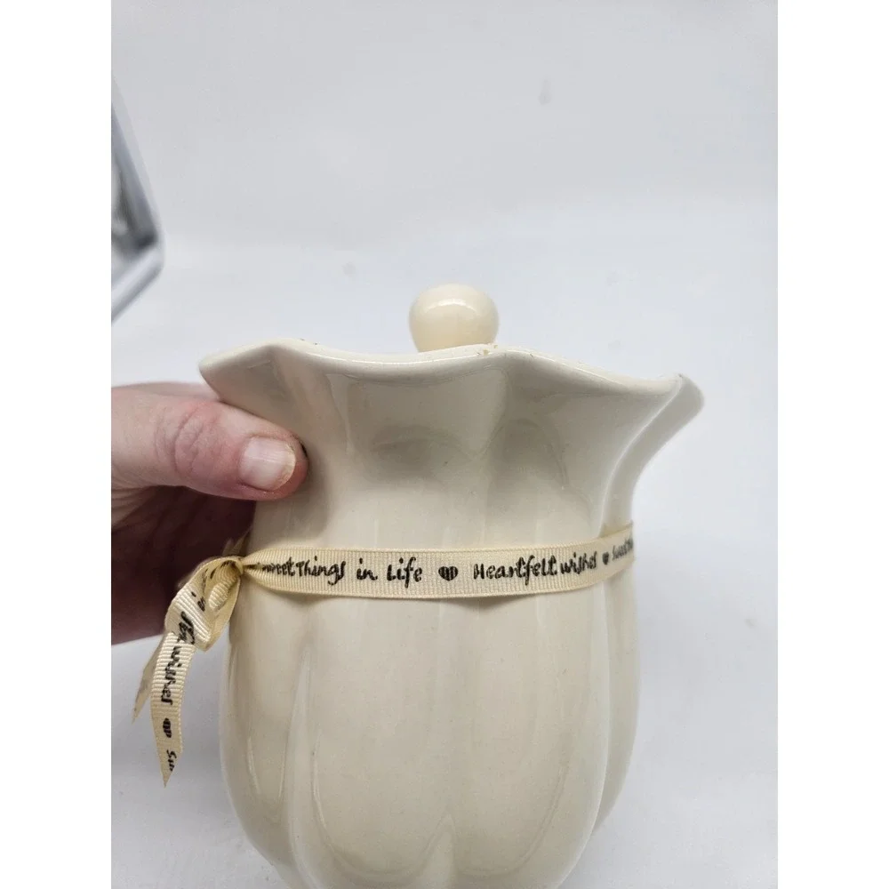 Ceramic Candle Holder Sweet Things In Life, Heart Felt  Wishes